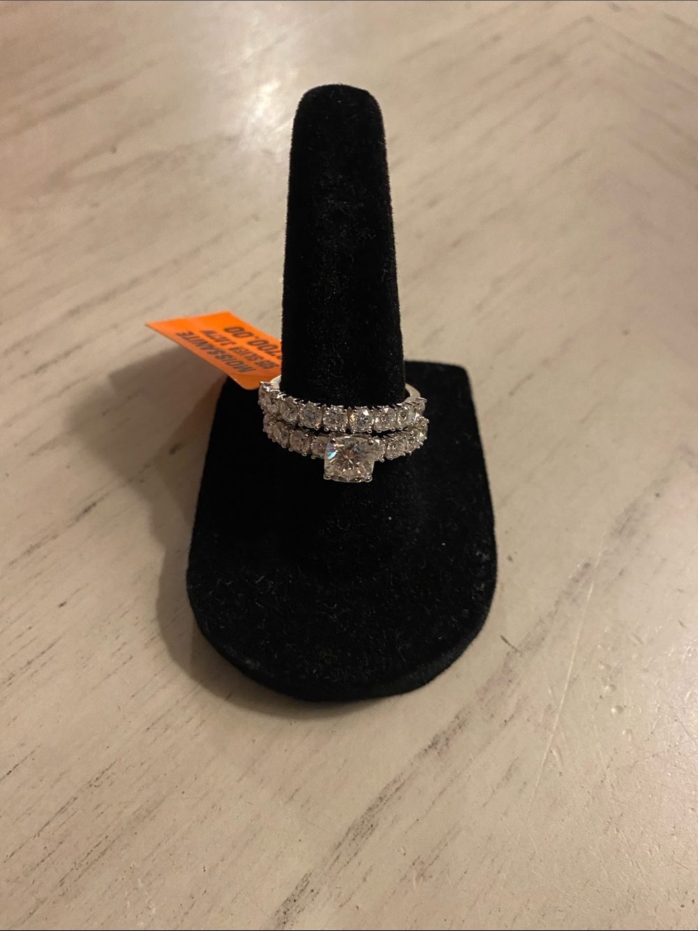 925 Moissanite 3.00 CTW Bridal Ring Set - Women Jewelry size 7